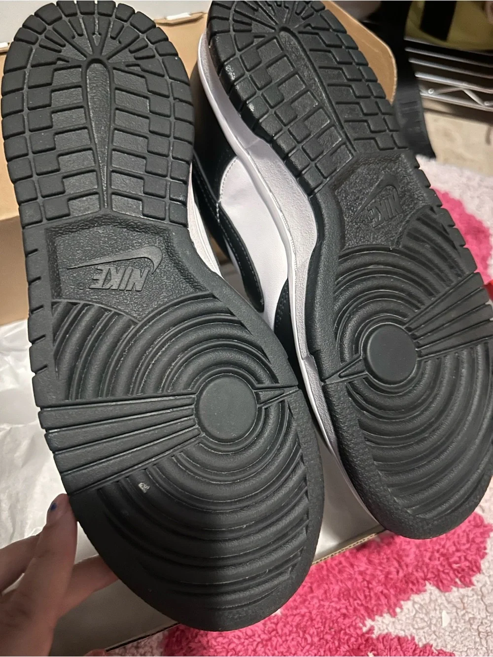 NIB Nike dunks black and white